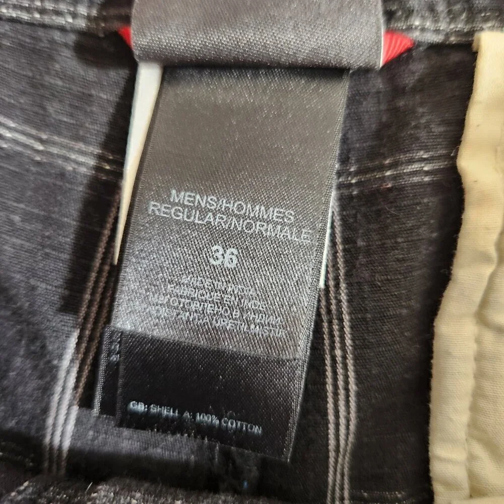 North Face Rainier Surplus Shorts Men's 36 Black Cotton Twill Cargo Slash Pocket
